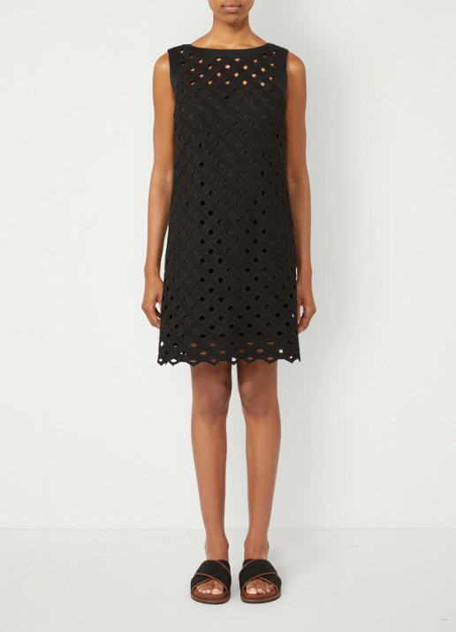Max Mara Mini jurk met cut-out detail - detail zwart