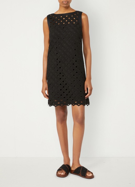 Max Mara Mini jurk met cut-out detail - voorkant 5 zwart