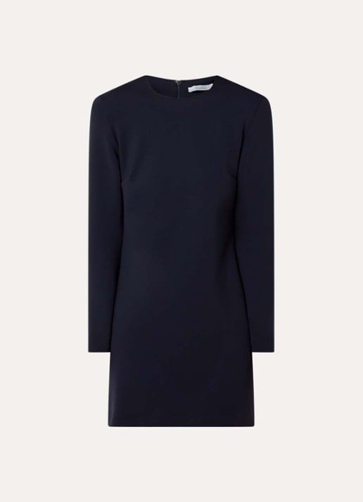 Max Mara Mini jurk met stretch - voorkant donkerblauw