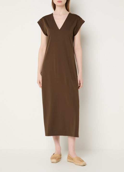 Max Mara Mirto midi jurk met V-hals