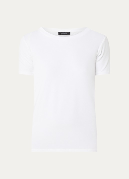 Max Mara Multib T-shirt met ronde hals - voorkant 3 wit