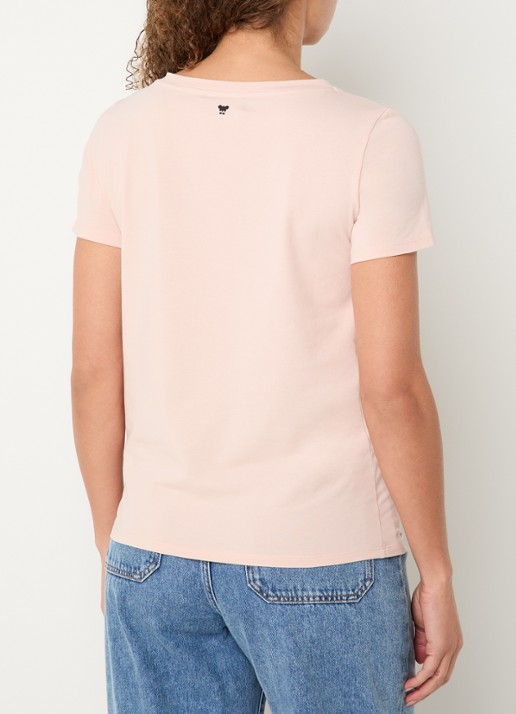 Max Mara Multib T-shirt met ronde hals - achterkant 4 lichtroze