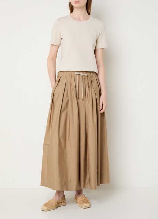 Max Mara Nancy T-shirt met ronde hals - voorkant 3 beige