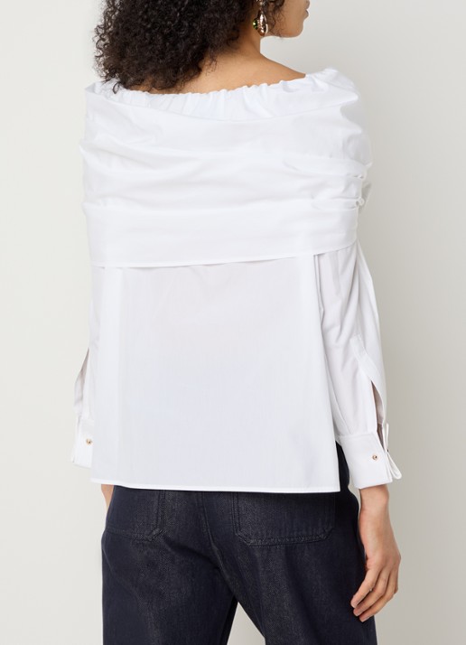 Max Mara Off-shoulder tuniek met strik detail - achterkant 4 wit