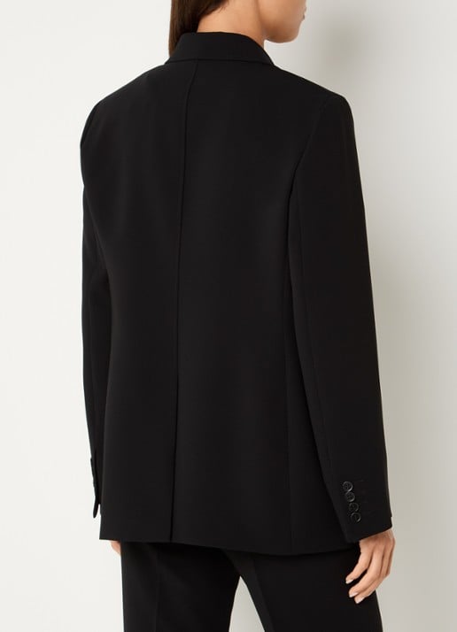 Max Mara Oversized blazer met klepzakken - achterkant zwart