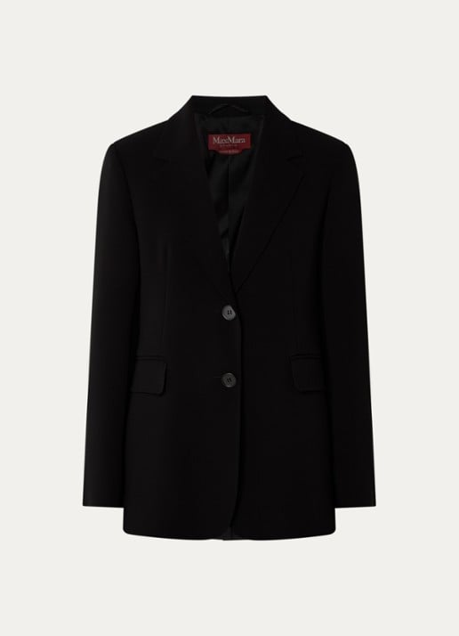 Max Mara Oversized blazer met klepzakken - voorkant 3 zwart