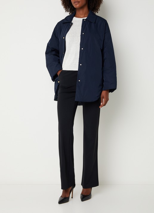 Max Mara Parka met steekzakken - voorkant 4 donkerblauw