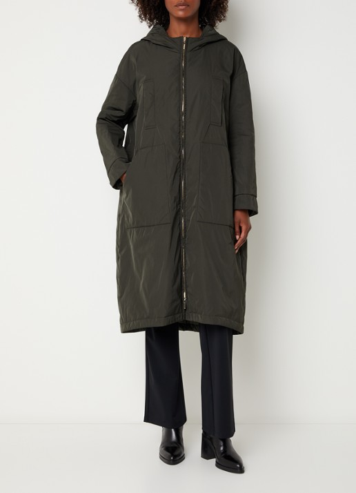 Max Mara Parka met steekzakken - voorkant 4 khaki
