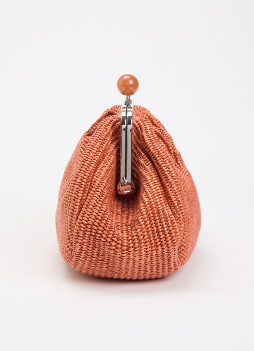 Max Mara Pasticcino clutch met gevlochten detail en afneembare schouderriem - detail 3 donkeroranje