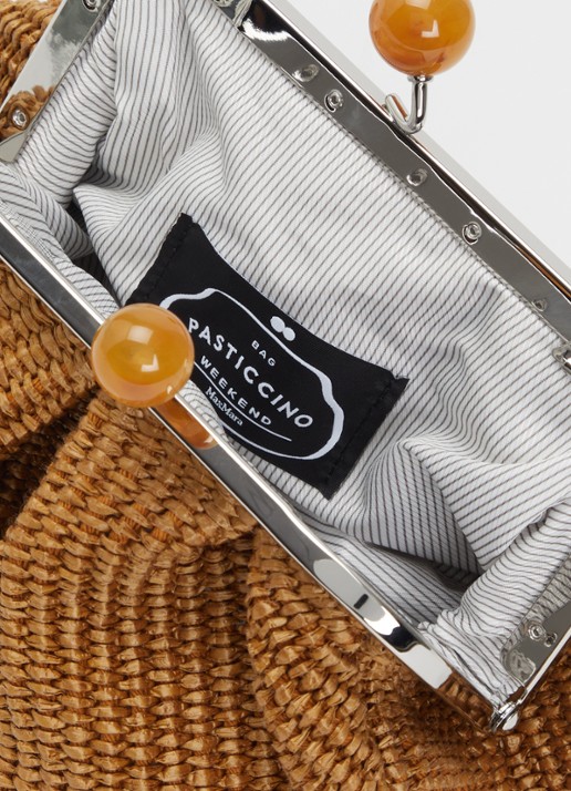 Max Mara Pasticcino Small clutch met gevlochten detail en afneembare schouderriem - detail 3 oranje
