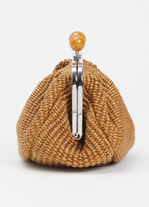Max Mara Pasticcino Small clutch met gevlochten detail en afneembare schouderriem - detail 4 oranje
