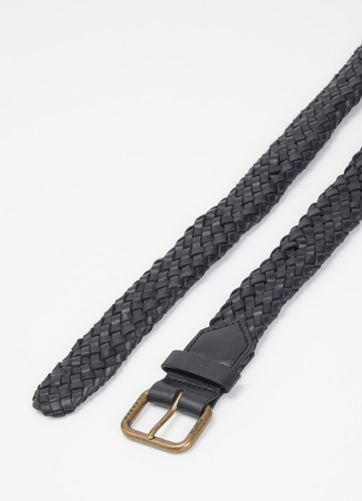 Max Mara Riem van leer met gevlochten detail - detail 2 zwart