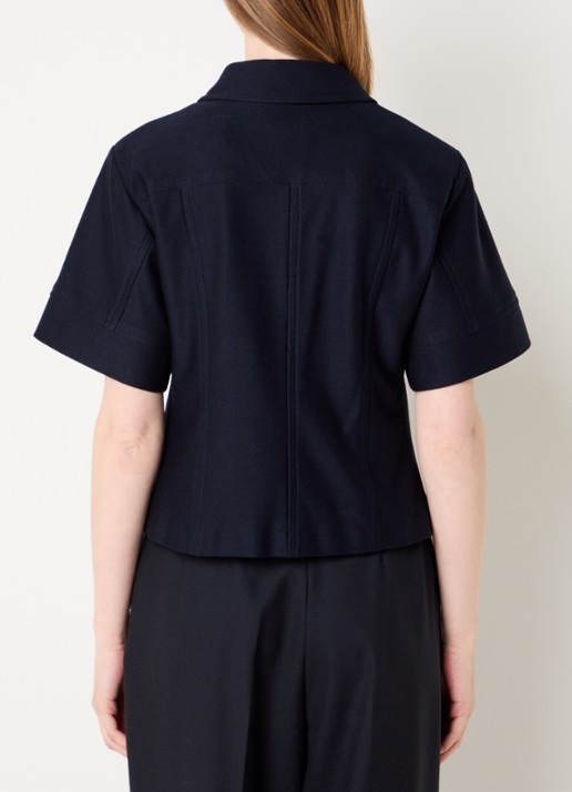 Max Mara Risorsa jack met kraag - achterkant 4 donkerblauw