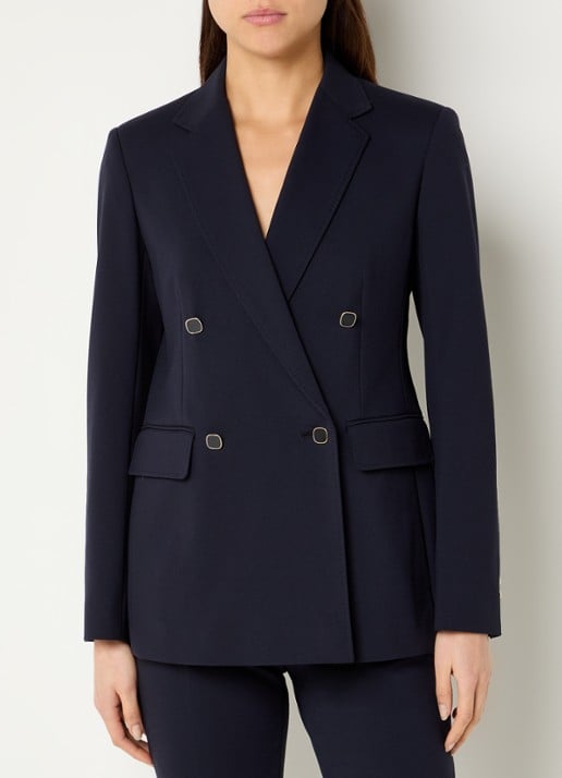 Max Mara Riviera double-breasted blazer van jersey met klepzakken