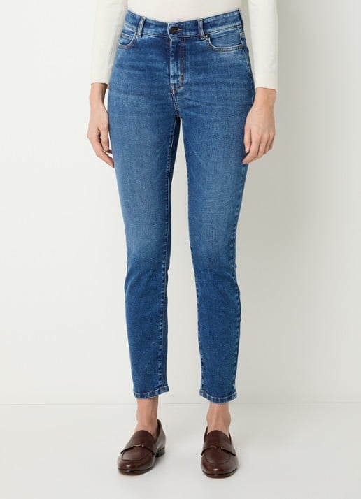 Max Mara Sauna high waist skinny cropped jeans met medium wassing