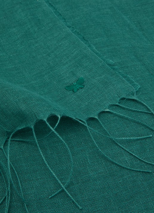Max Mara Sjaal 189 x 70 cm - detail 3 zeegroen