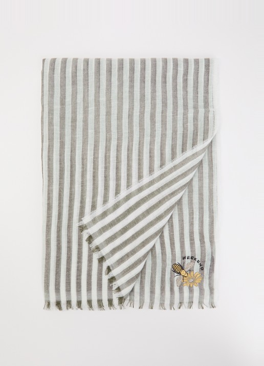 Max Mara Sjaal 202 x 70 cm - voorkant 3 lindegroen