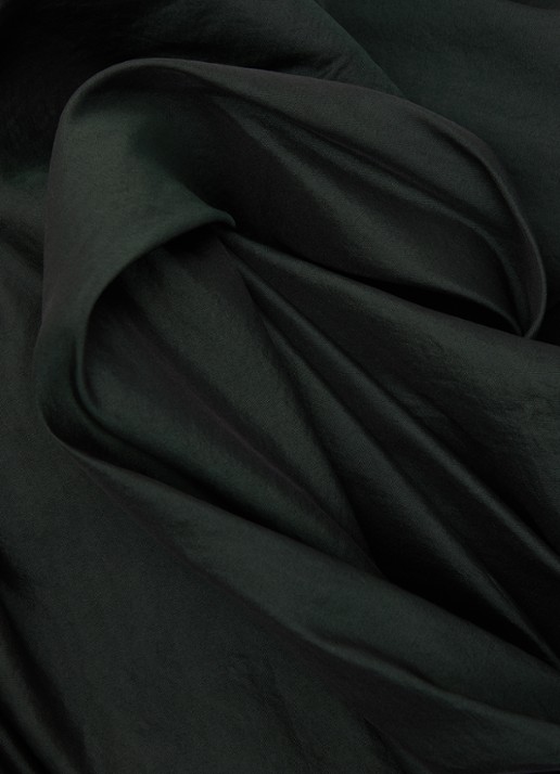 Max Mara Sjaal in zijdeblend 210 x 50 cm  - detail 2 donkergroen
