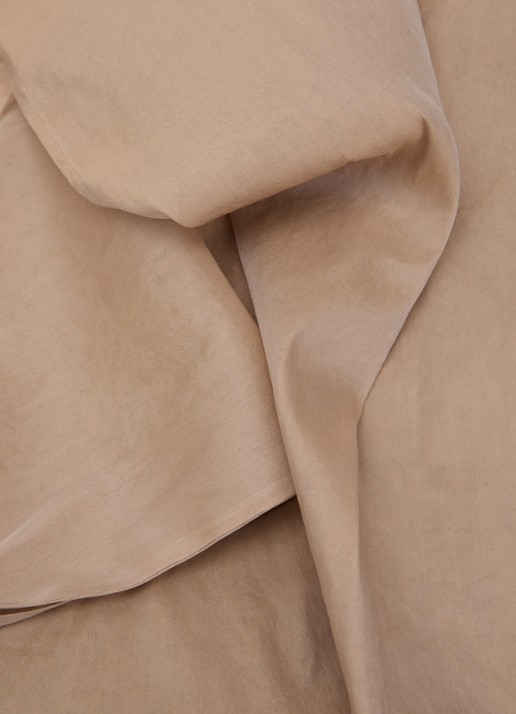 Max Mara Sjaal in zijdeblend 210 x 50 cm  - detail 2 zand