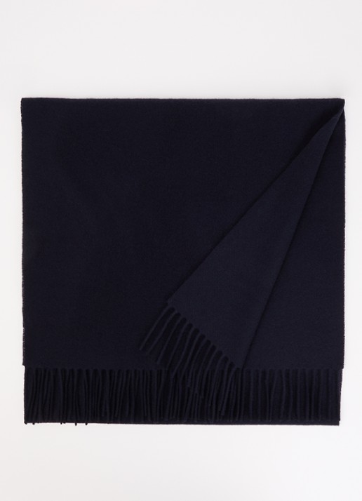 Max Mara Sjaal van wol met franjes 180 x 50 cm