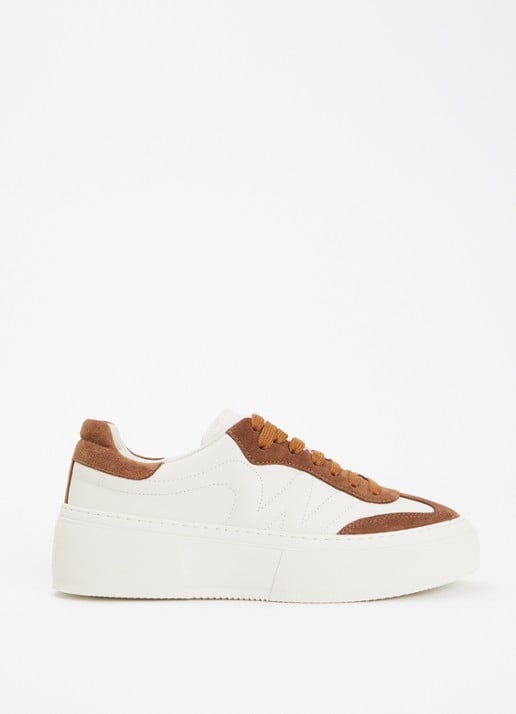 MaxMara Sneaker van leer met details van suède