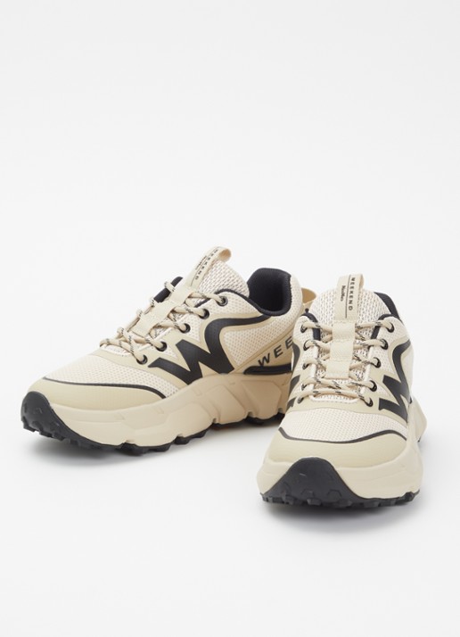 Max Mara Sneaker van mesh met logo - detail 2 beige