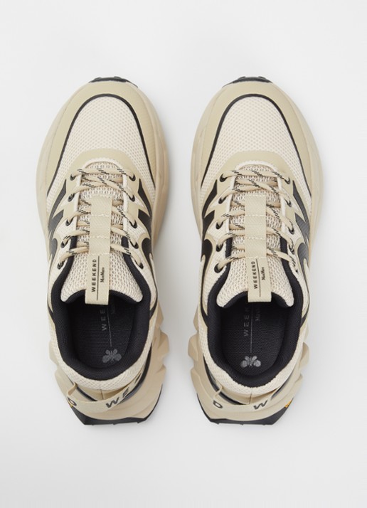 Max Mara Sneaker van mesh met logo - detail 3 beige