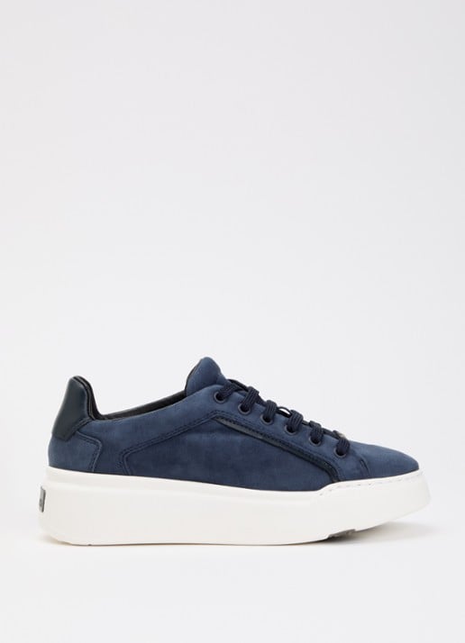 MaxMara Sneaker van suède met details van leer