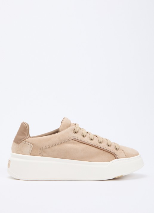 MaxMara Sneaker van suède met logo