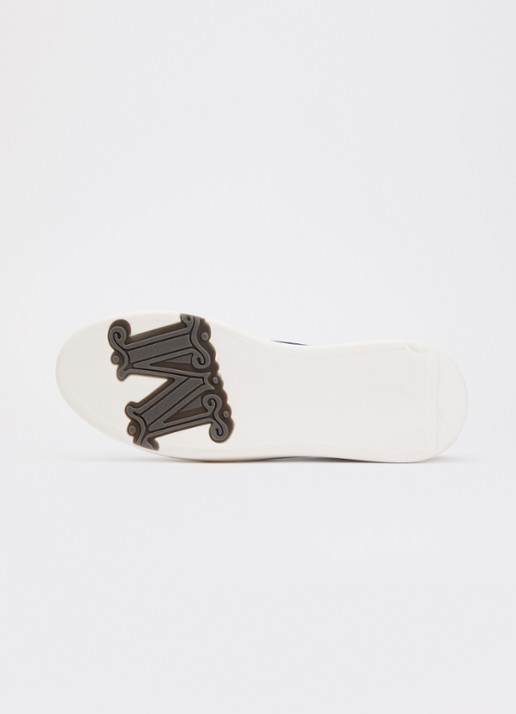 Max Mara Sneaker van suède met logo - detail 3 indigo