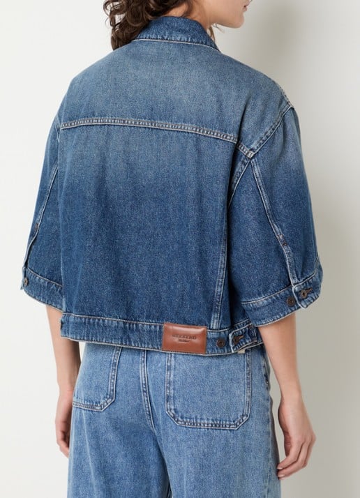 Max Mara Spijkerjas met borstzakken - achterkant 3 indigo