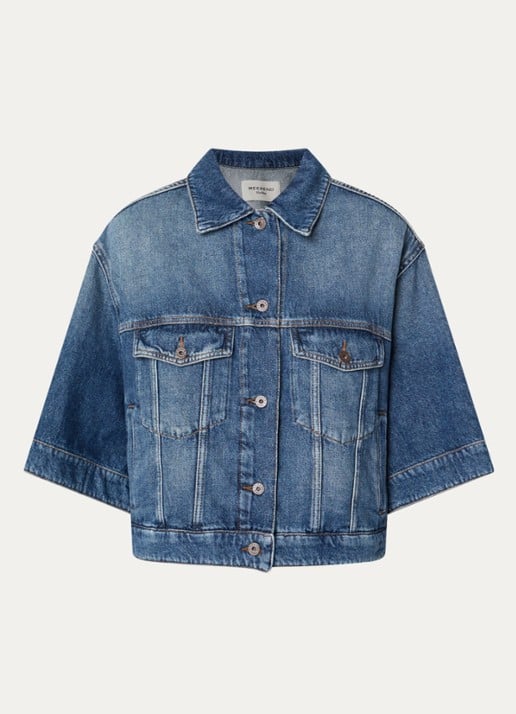Max Mara Spijkerjas met borstzakken - voorkant indigo