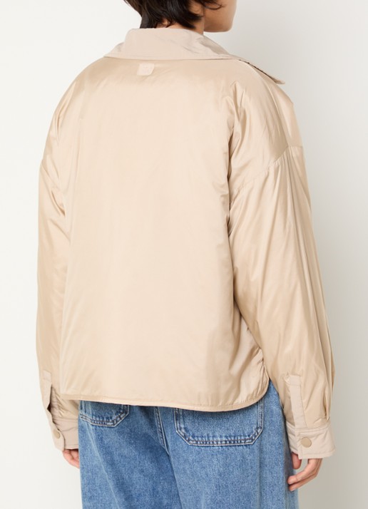 Max Mara Sughero reversible gewatteerd jack met waterafstotende coating - achterkant zand