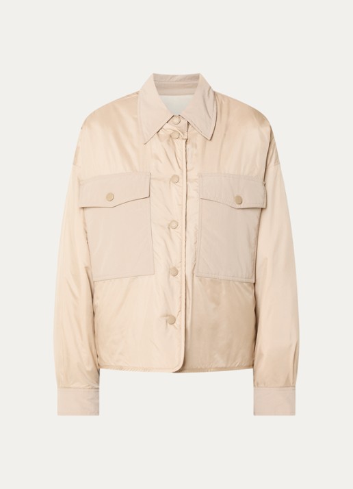 Max Mara Sughero reversible gewatteerd jack met waterafstotende coating - voorkant 2 zand