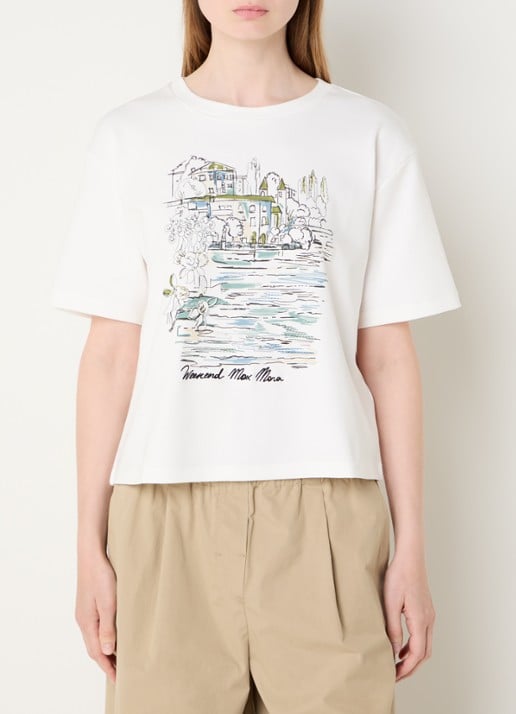 Max Mara T-shirt met logoprint