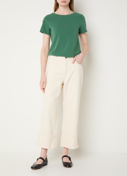 Max Mara T-shirt met ronde hals - voorkant 2 donkergroen