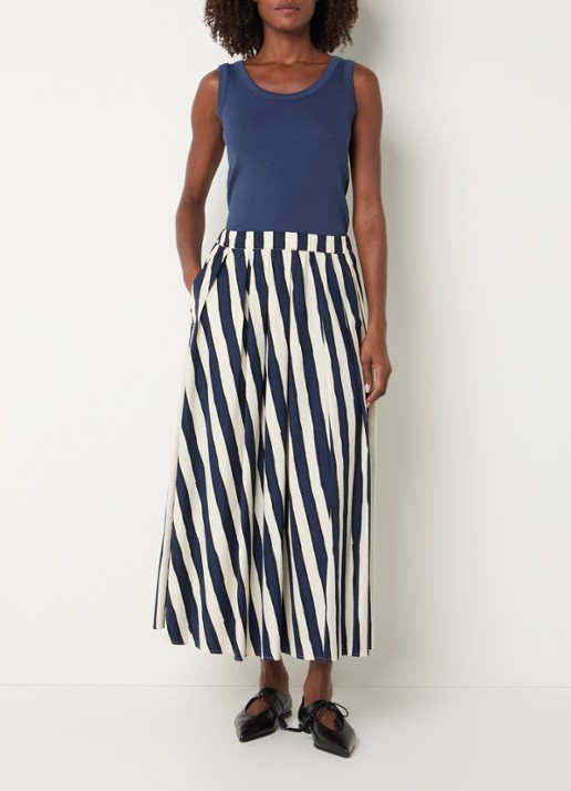 Max Mara Tank top met stretch - voorkant 2 donkerblauw