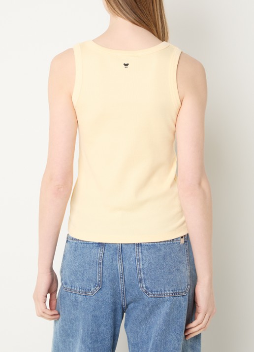 Max Mara Tank top met stretch - achterkant 4 lichtgeel