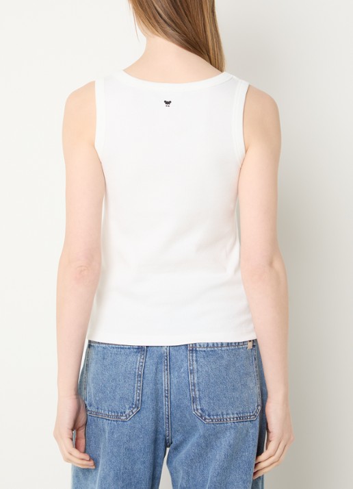 Max Mara Tank top met stretch - achterkant wit