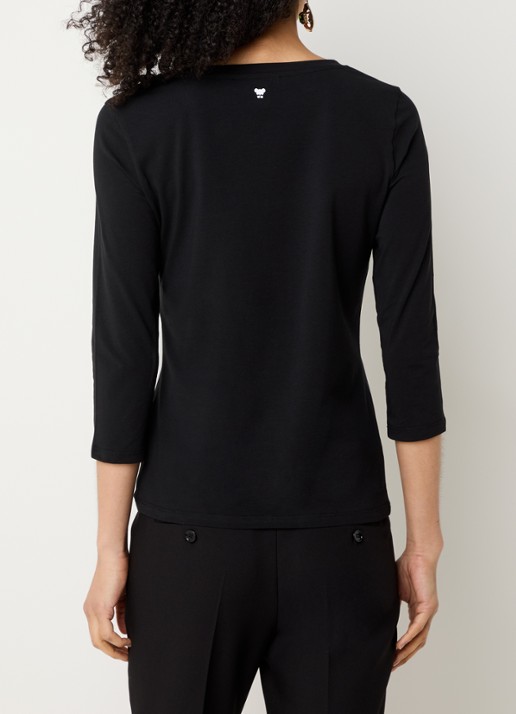 Max Mara Top met ronde hals - achterkant zwart
