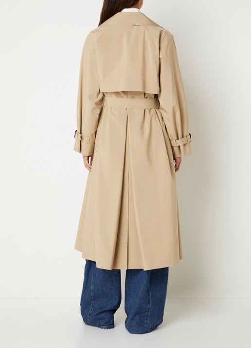 Max Mara Trenchcoat met strikceintuur - achterkant beige