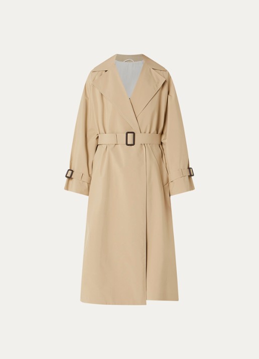 Max Mara Trenchcoat met strikceintuur - voorkant 3 beige