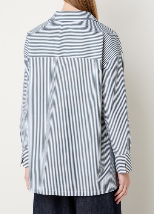 Max Mara Tuniek met streepprint - achterkant 4 donkergroen