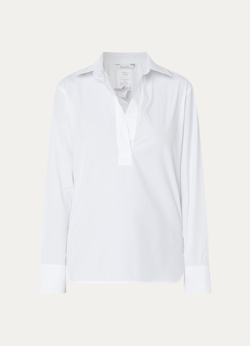 Max Mara Tuniek met V-hals - voorkant wit