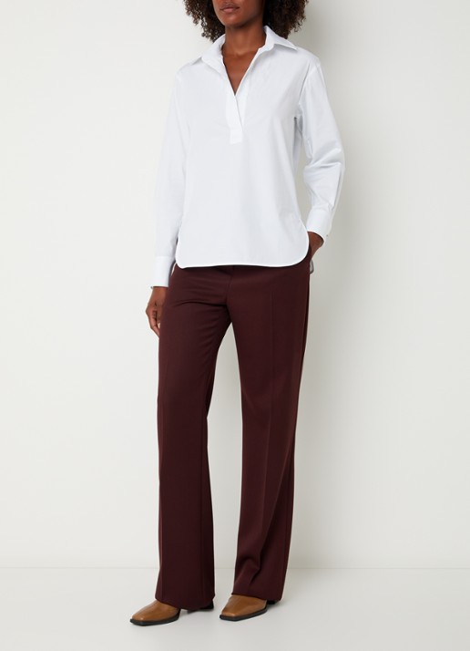Max Mara Tuniek met V-hals - voorkant 2 wit