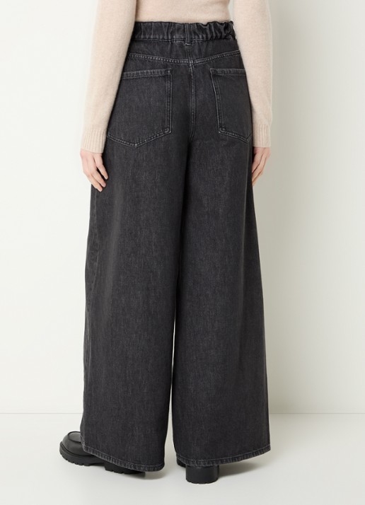 Max Mara Vortice high waist wide leg jeans met gekleurde wassing - achterkant 3 antraciet