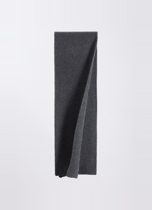 Max Mara Wkabardies sjaal van wol met borduring - detail 2 donkergrijs