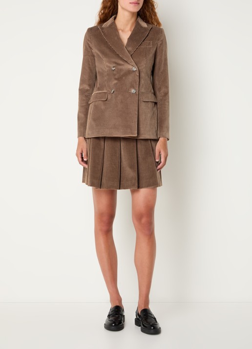 Max Mara Zucca minirok van corduroy - voorkant 4 bruin