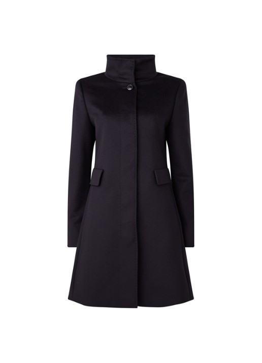 MaxMara Agnese mantel van wol met steekzakken - voorkant 2 blauw