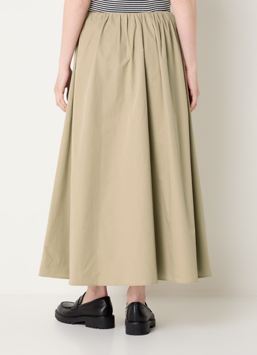 MaxMara Aguzze midi rok met steekzakken - achterkant 3 beige